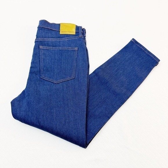 Denim Forum Aritizia The Lola High Rise Skinny 28L Dark Wash Size 32 - Picture 10 of 10